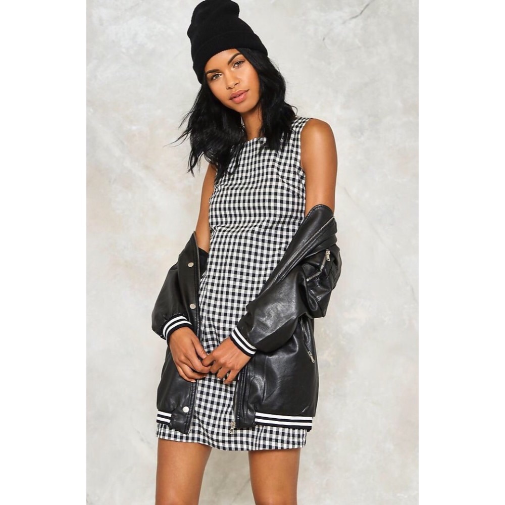 NWOT Nasty Gal Gingham Shift Dress